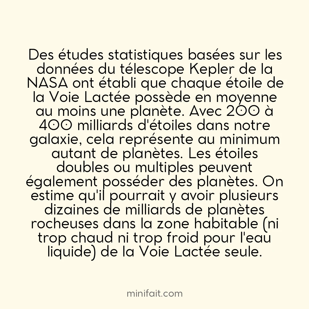Chaque étoile de la Voie Lactée possède en moyenne une planète
