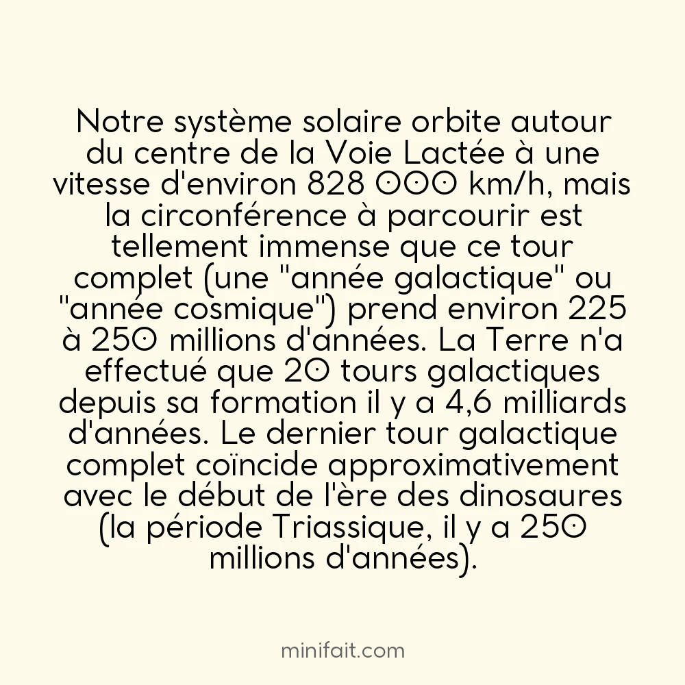 Le système solaire met 225 millions d&rsquo;ans pour faire le tour de la Voie Lactée