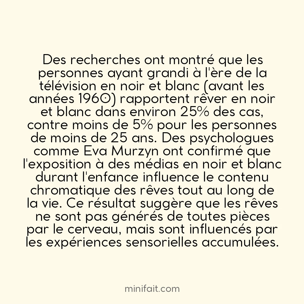 Les rêves sont souvent en noir et blanc chez les personnes âgées