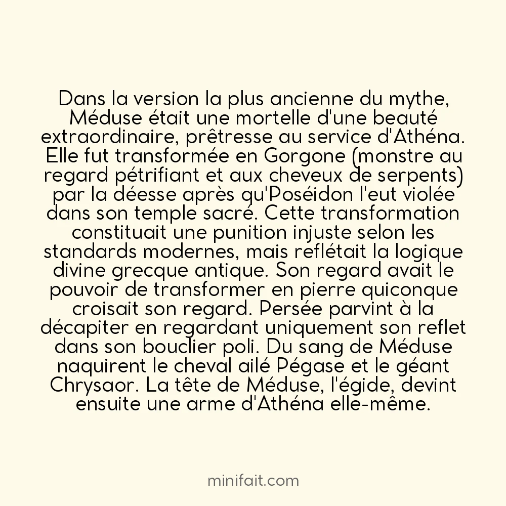 Méduse n&rsquo;était pas un monstre à l&rsquo;origine mais une belle prêtresse