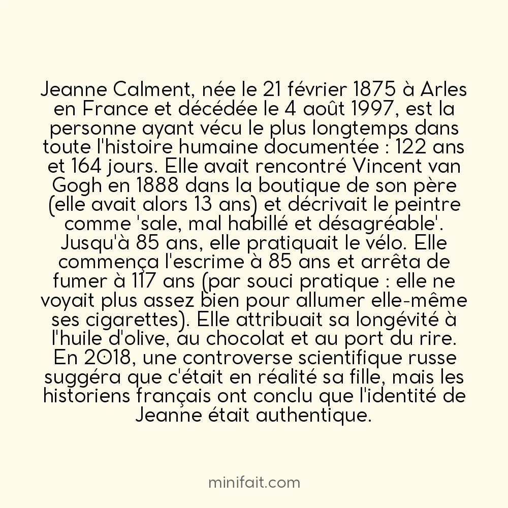 L&rsquo;homme le plus vieux jamais documenté avait 122 ans et 164 jours